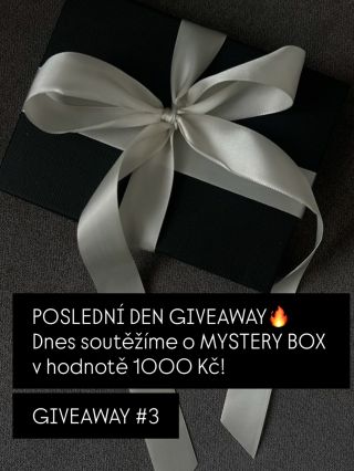 POSLEDNÍ DEN GIVEAWAY 🎁🖤 Dnes soutěžíme o MYSTERY BOX v hodnotě 1 000 Kč – pečlivě vybraný mix mých šperků, který vytvořím...